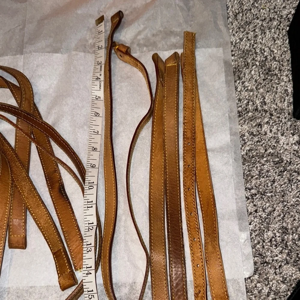 13 Louis Vuitton Tan Leather Strap SCRAPS sku-13​ - Picture 6 of 12